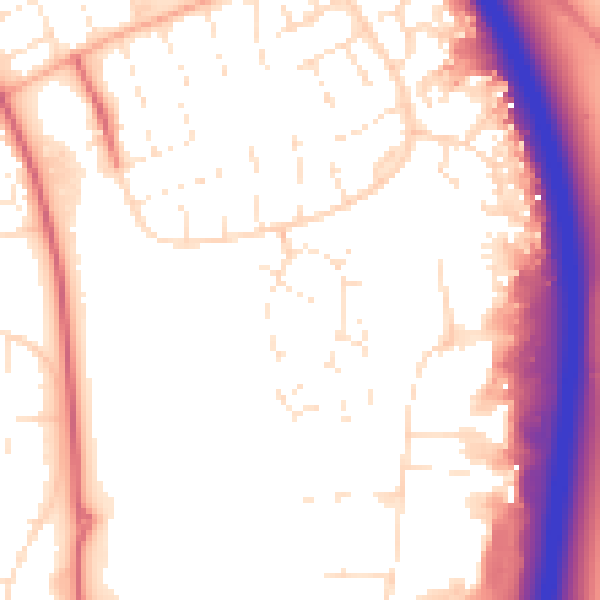 Daytime road noise heatmap for SN3 5HR