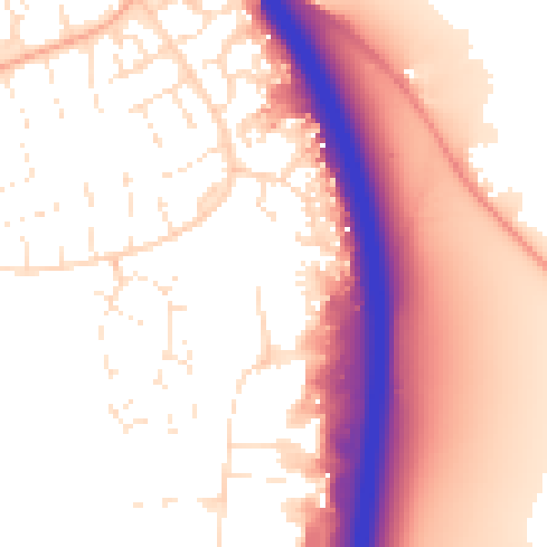 Daytime road noise heatmap for SN3 5HY