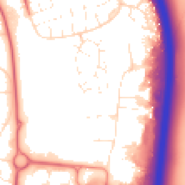 Daytime road noise heatmap for SN3 5LW