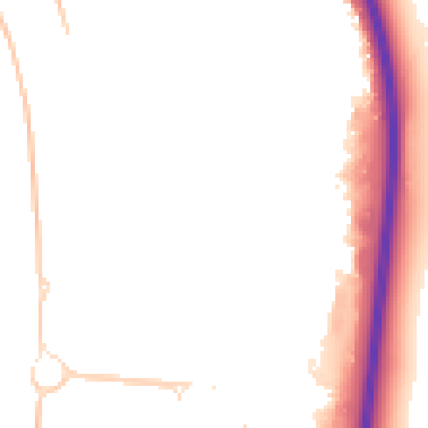 Night-time road noise heatmap for SN3 5LW
