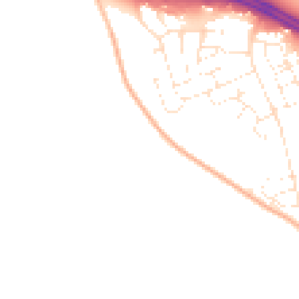 Daytime road noise heatmap for SN3 6AD