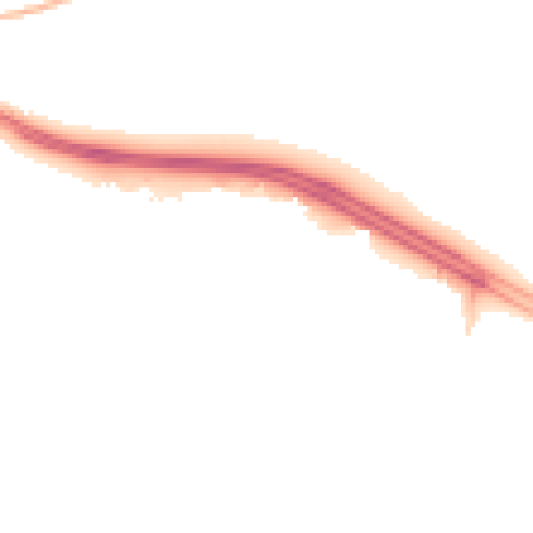 Night-time road noise heatmap for SN3 6BL