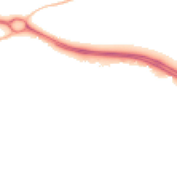 Night-time road noise heatmap for SN3 6DB