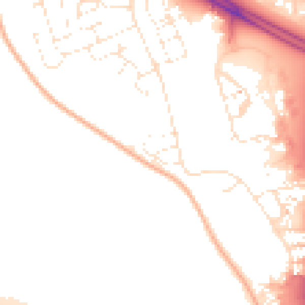 Daytime road noise heatmap for SN3 6ER