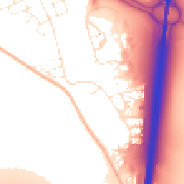 Daytime road noise heatmap for SN3 6FA