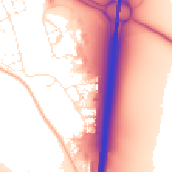 Daytime road noise heatmap for SN3 6FB