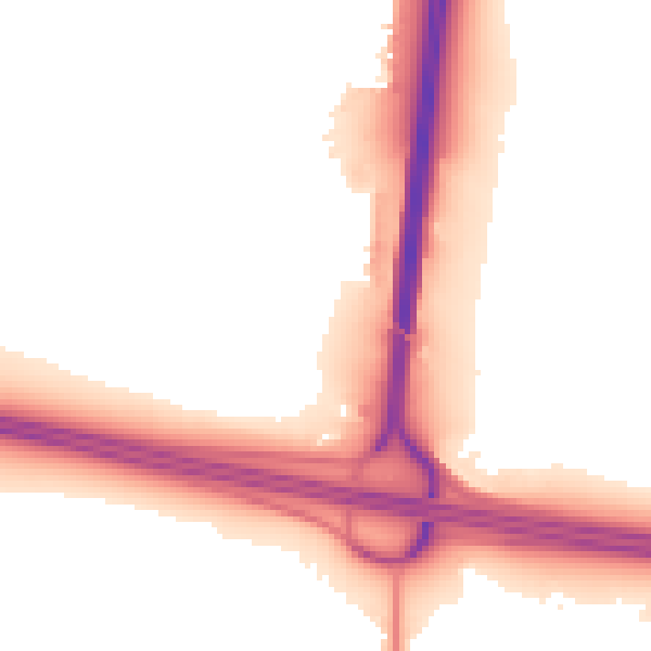 Night-time road noise heatmap for SN3 6FZ