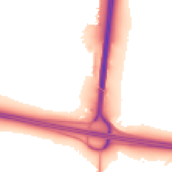 Night-time road noise heatmap for SN3 6GA