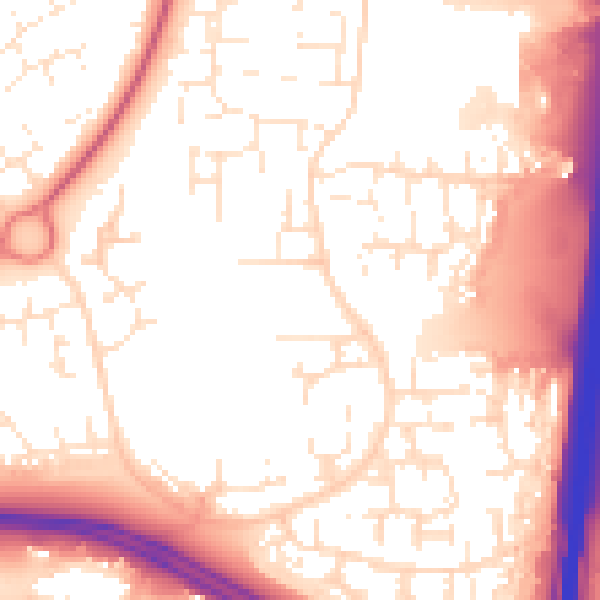 Daytime road noise heatmap for SN3 6HN