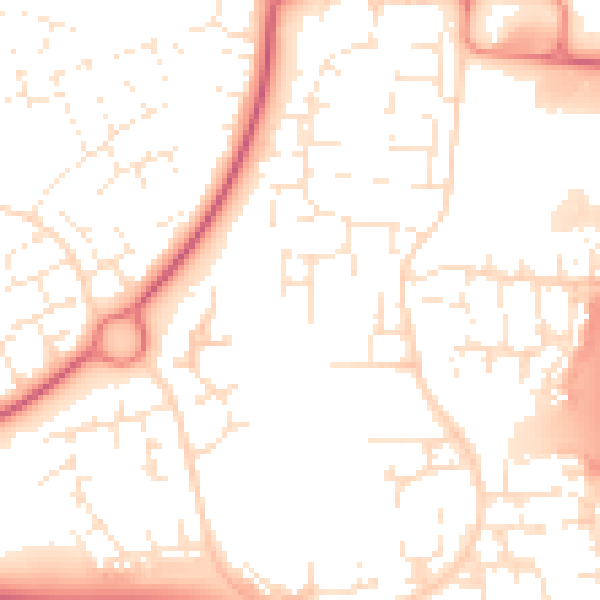 Daytime road noise heatmap for SN3 6JP