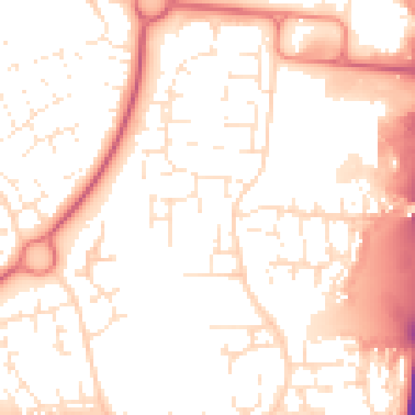 Daytime road noise heatmap for SN3 6JW