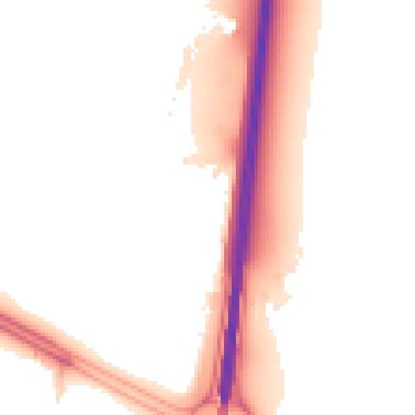 Night-time road noise heatmap for SN3 6LR
