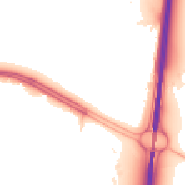 Night-time road noise heatmap for SN3 6NH