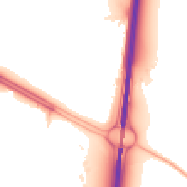 Night-time road noise heatmap for SN3 6NN