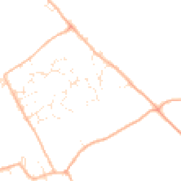 Daytime road noise heatmap for SN4 0EN