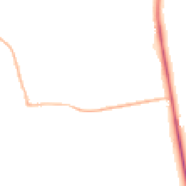 Night-time road noise heatmap for SN4 0NE