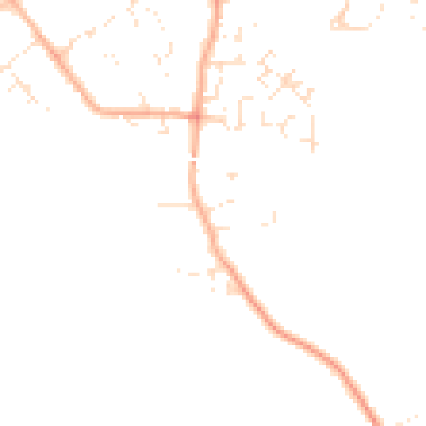 Daytime road noise heatmap for SN4 7EJ