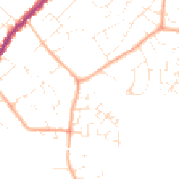 Daytime road noise heatmap for SN4 7GD