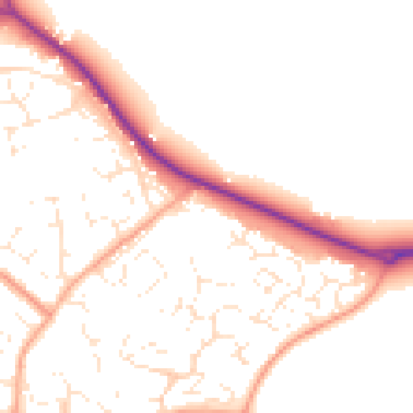 Daytime road noise heatmap for SN4 8QW