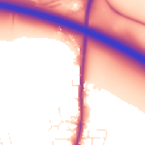 Daytime road noise heatmap for SN4 9AE