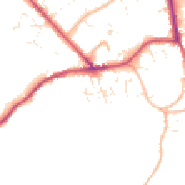 Daytime road noise heatmap for SN4 9DR