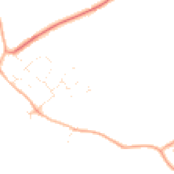 Daytime road noise heatmap for SN5 3NH
