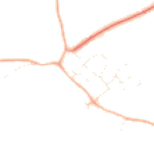 Daytime road noise heatmap for SN5 3NJ