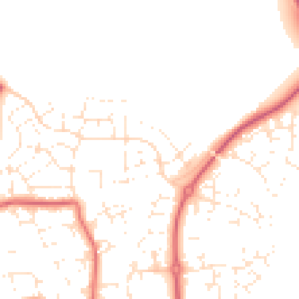 Daytime road noise heatmap for SN5 4FQ