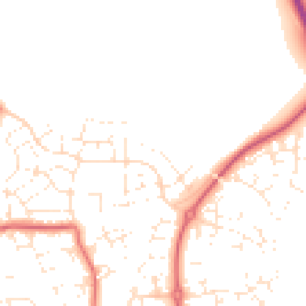 Daytime road noise heatmap for SN5 4FR