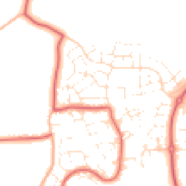 Daytime road noise heatmap for SN5 4GP
