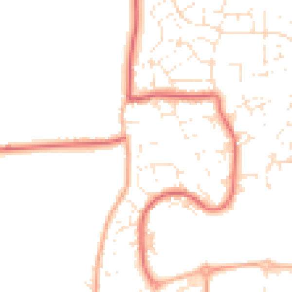 Daytime road noise heatmap for SN5 5AL