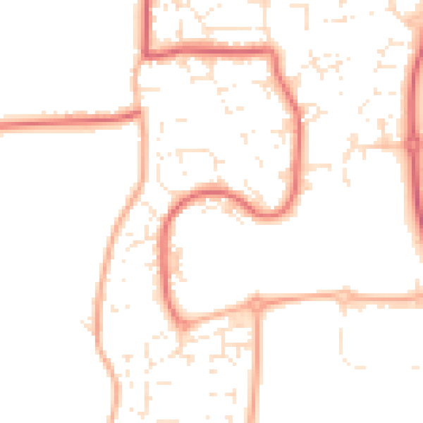 Daytime road noise heatmap for SN5 5AQ