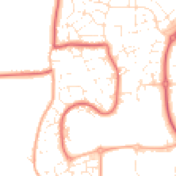 Daytime road noise heatmap for SN5 5AU
