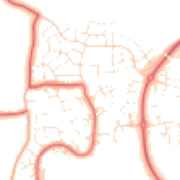 Daytime road noise heatmap for SN5 5AY