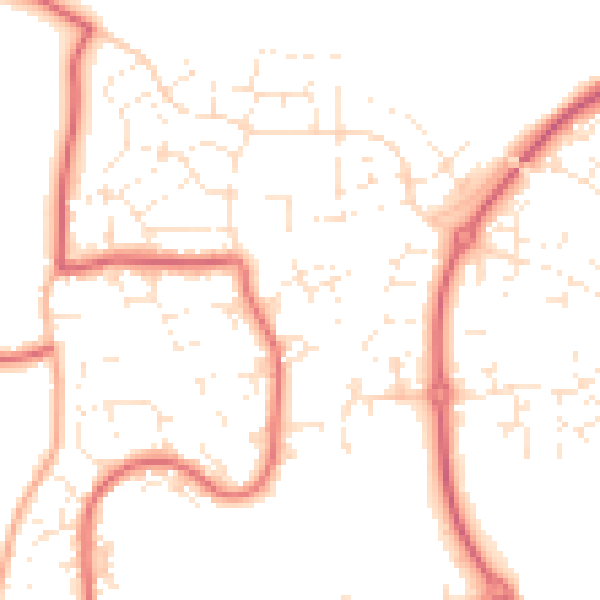 Daytime road noise heatmap for SN5 5BA