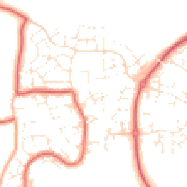 Daytime road noise heatmap for SN5 5BB