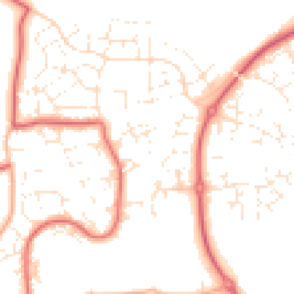 Daytime road noise heatmap for SN5 5BF
