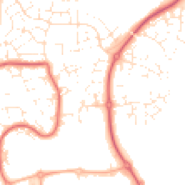 Daytime road noise heatmap for SN5 5BG