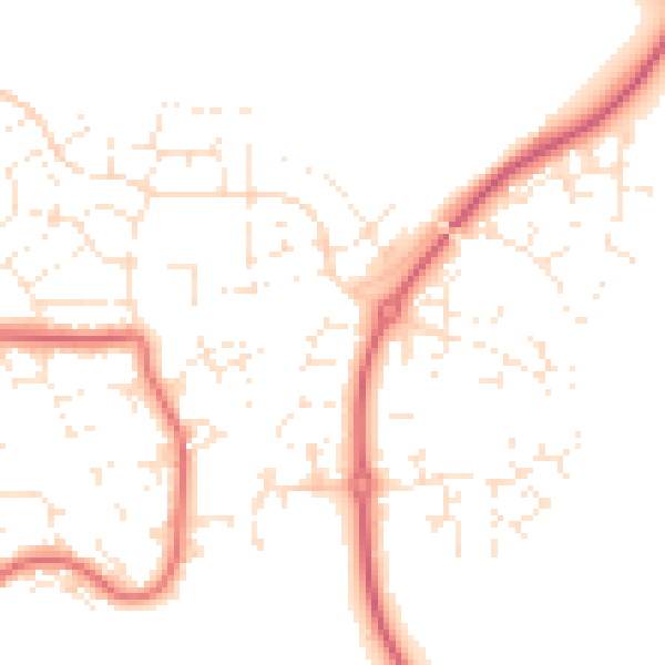 Daytime road noise heatmap for SN5 5BJ