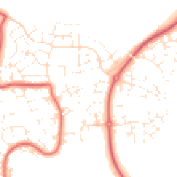 Daytime road noise heatmap for SN5 5BN