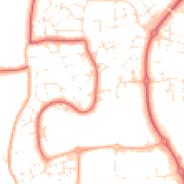 Daytime road noise heatmap for SN5 5DD