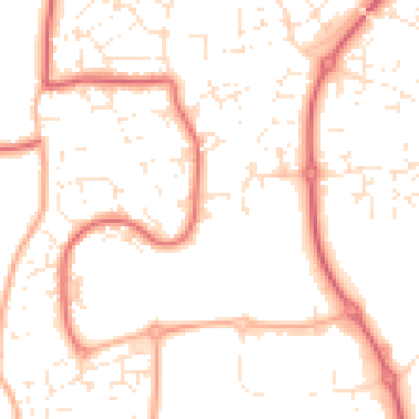 Daytime road noise heatmap for SN5 5DL