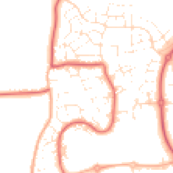Daytime road noise heatmap for SN5 5DQ
