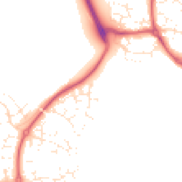 Daytime road noise heatmap for SN5 5DZ