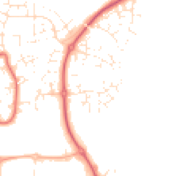 Daytime road noise heatmap for SN5 5ER