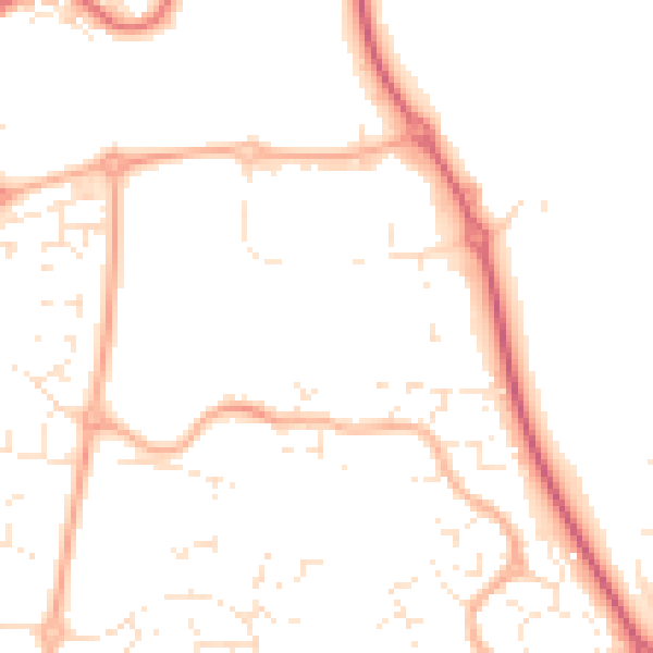 Daytime road noise heatmap for SN5 5ES