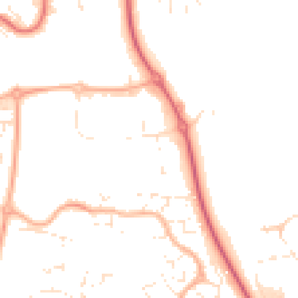 Daytime road noise heatmap for SN5 5FZ