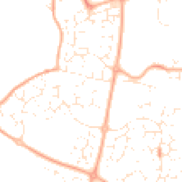 Daytime road noise heatmap for SN5 5GE