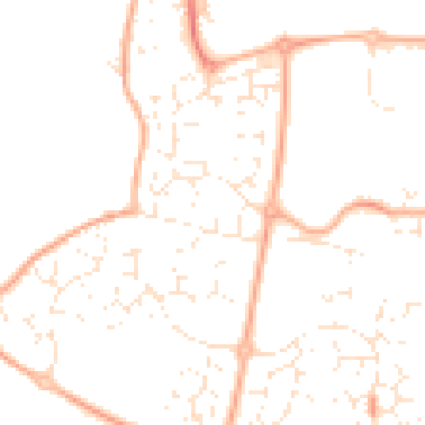Daytime road noise heatmap for SN5 5PG