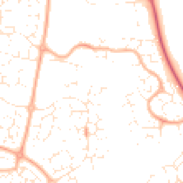 Daytime road noise heatmap for SN5 5PS